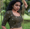 Handloom readymade perfect fit cotton saree blouse crop top for festival seamstressindia kerala pure cotton ikat patchwork upcycled