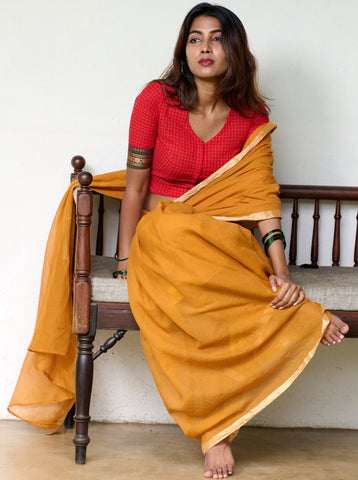 Mustard Golden Kota Saree