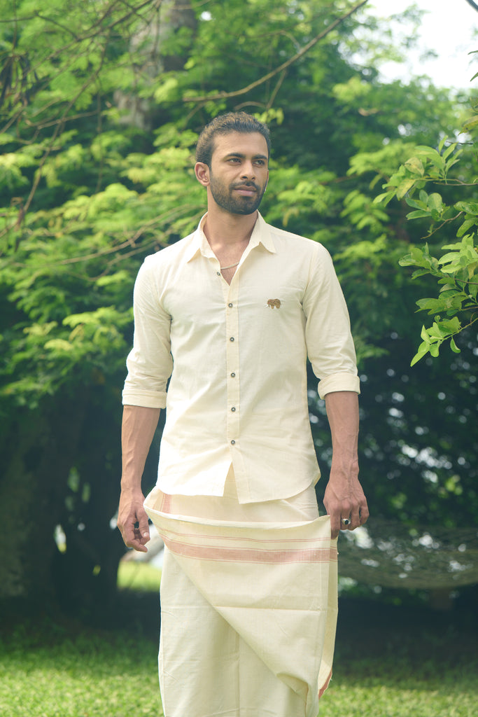 Aana Embroidered Shirt Kora– The Kaithari Project