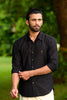 Thengu Embroidered Shirt - Black