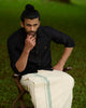 Thengu Embroidered Shirt - Black