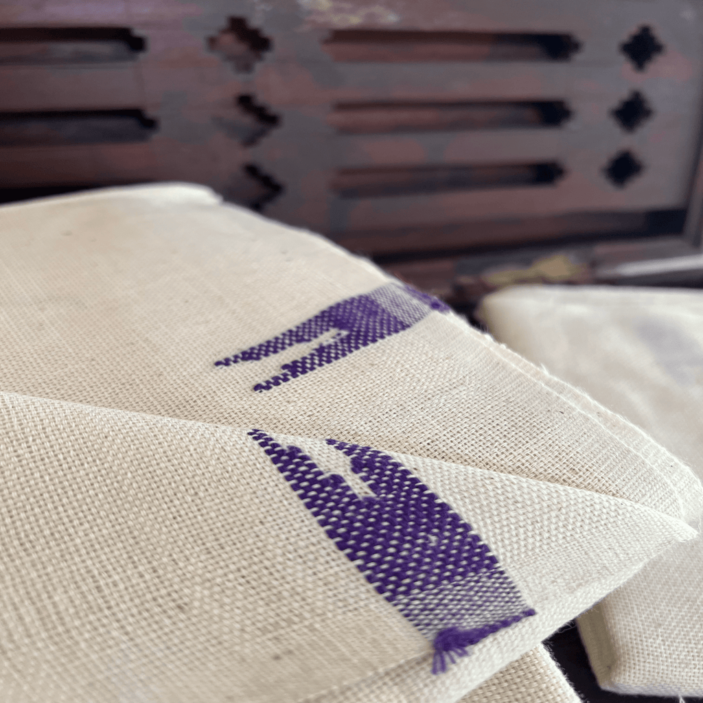 Handwoven Natural Yarn Towels - Set of 5