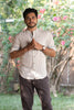 Handwoven Ikat shirt Mandarin Collar Full sleeves Pure cotton Sustainable mens clothing handloom tie dye mens shirt seamstressindia