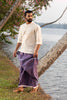 Khadi, lungi mundu sarong wrap around hand spun handwoven sustainable mens pure cotton handloom india seamstressindia