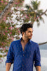 Handwoven Ikat shirt  Full sleeves Pure cotton Sustainable mens clothing handloom tie dye mens shirt seamstressindia