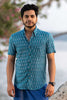 Handwoven Ikat shirt Mandarin Collar Full sleeves Pure cotton Sustainable mens clothing handloom tie dye mens shirt seamstressindia