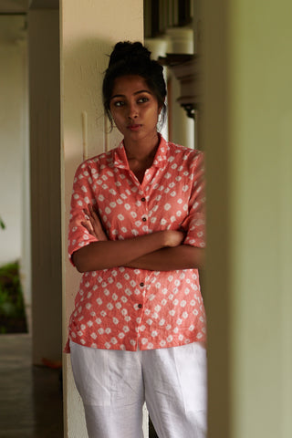 Dusky Rose Bandhani Shirt