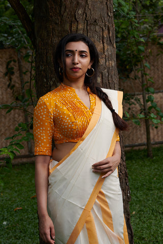 Manjal Pleats Blouse