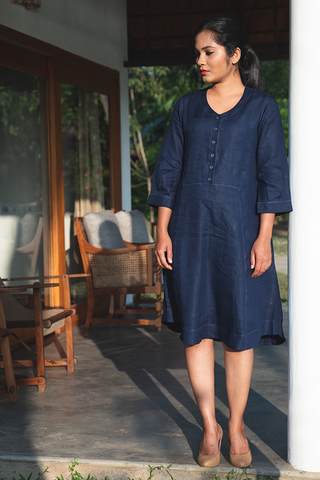 Midnight Blue Dropwaist Dress